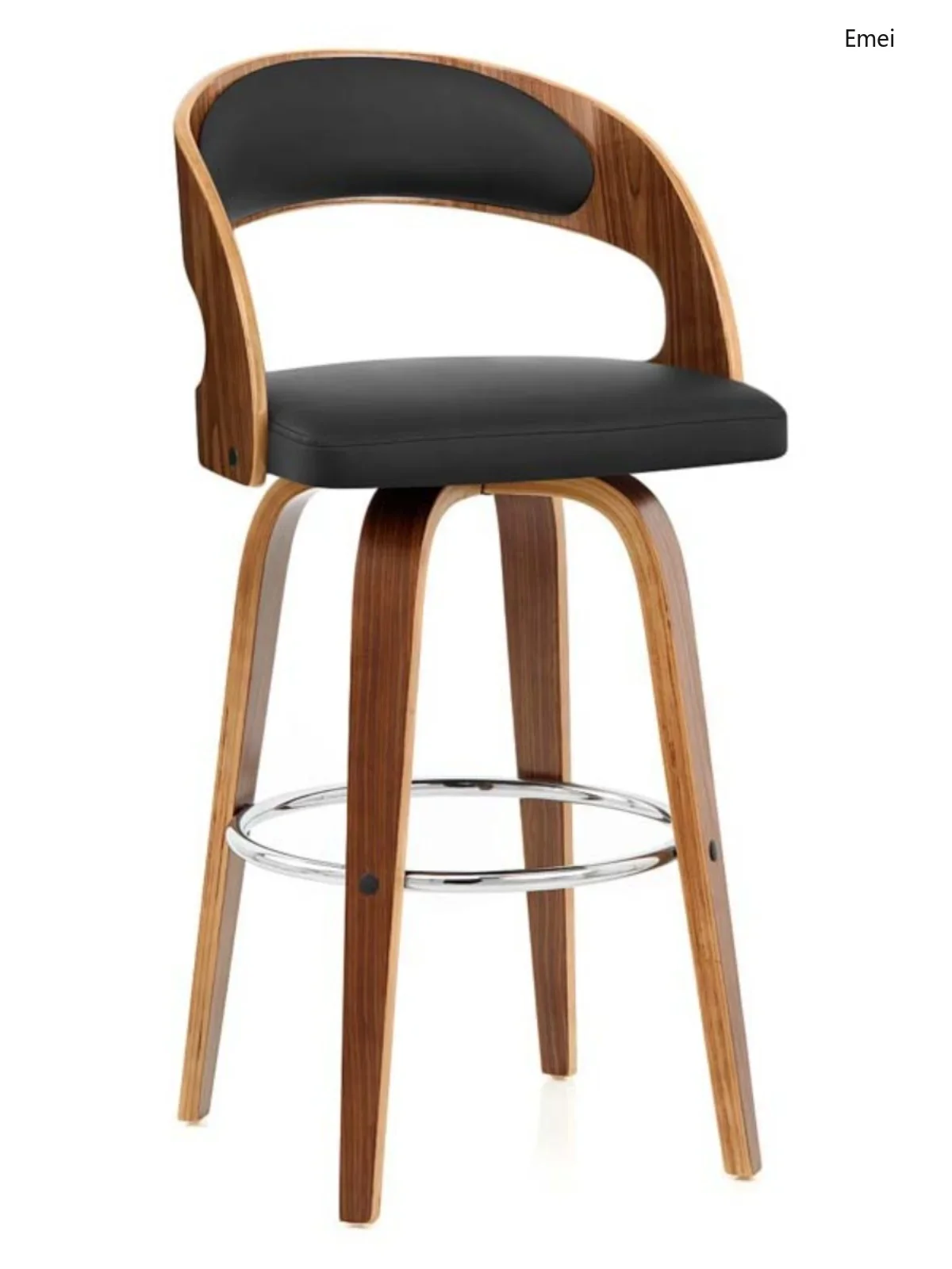 

Скандинавский простой барный стул из цельного дерева, барный стул, деревянная спинка, высокий табурет, стойка регистрации отеля, стульчик для кормления