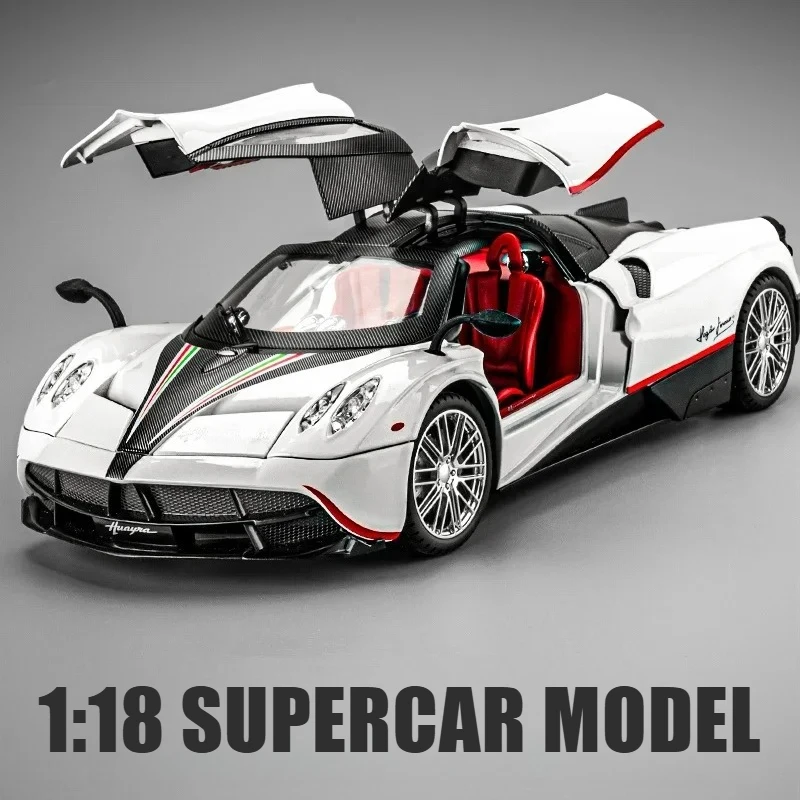1:18 Huayra Dinastia Alloy Sports Car Model Diecast Metal Sound and Light  Toy Car Vehicles Model Simulation Collection Gift
