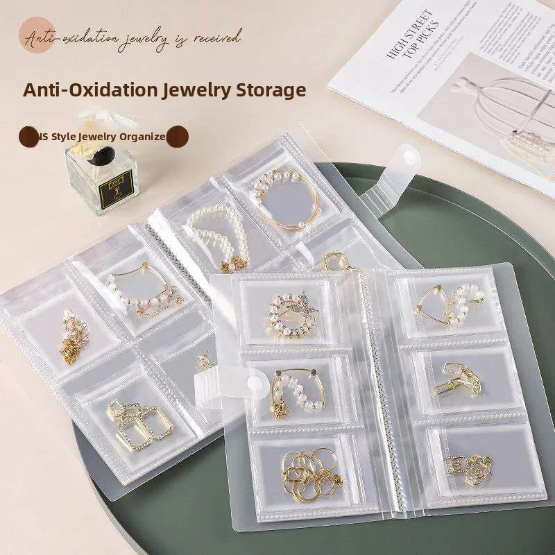 

Transparent Sealed Jewelry Storage Box Earring Pin Anti-Oxidation Ring Handmade Transparent Dustproof Storage Bag Necklace Je...