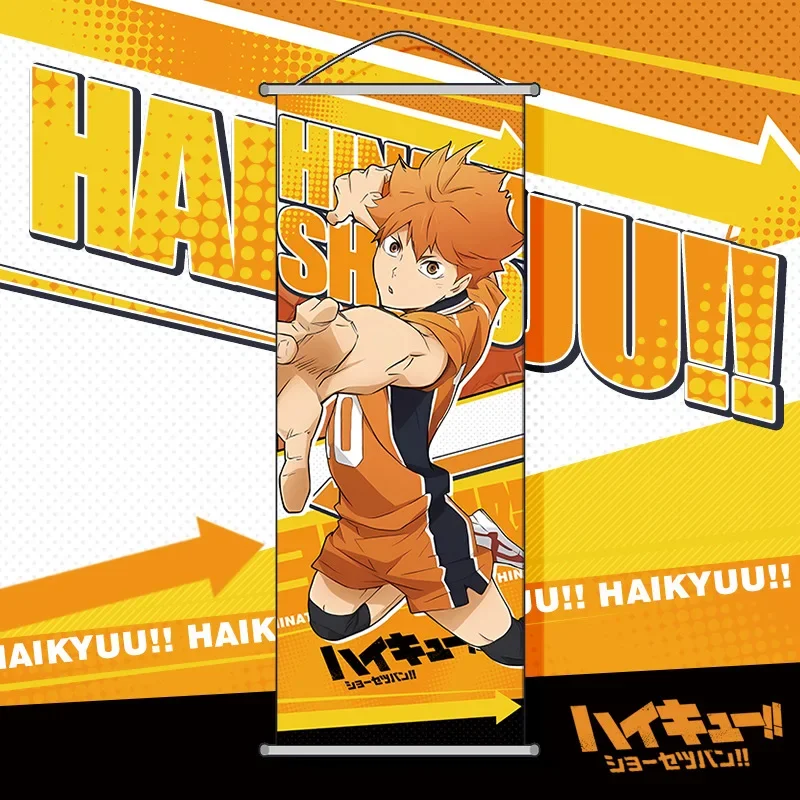 New Haikyuu!! Poster Room Wallpaper Cartoon Hinata Shoyo Long Scroll Hanging Painting Anime Peripheral Support Decoration - Image 4