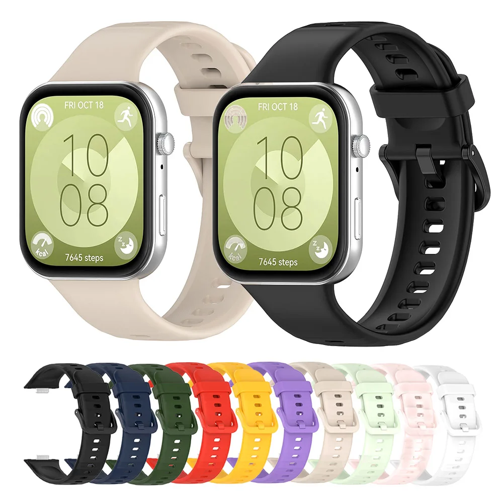 Silicone Strap For Huawei Watch Fit 3/Fit 4/Fit4 Pro Smart Watch Band
