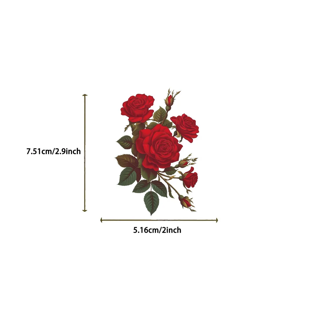 50PCS Transparent Vintage Red Rose Sticker Pack Waterproof Clear PET for Scrapbook Guitar Notebook Decor RecordingYourLife Store image 5