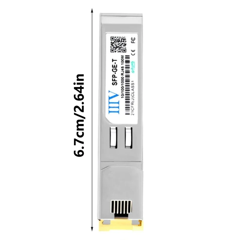 โมดูลอินเทอร์เฟซ SFP RJ45 รองรับการออกแบบที่สลับง่ายสำหรับการบำรุงรักษาและการอัพเกรดที่ง่ายในเครือข่ายสำนักงาน