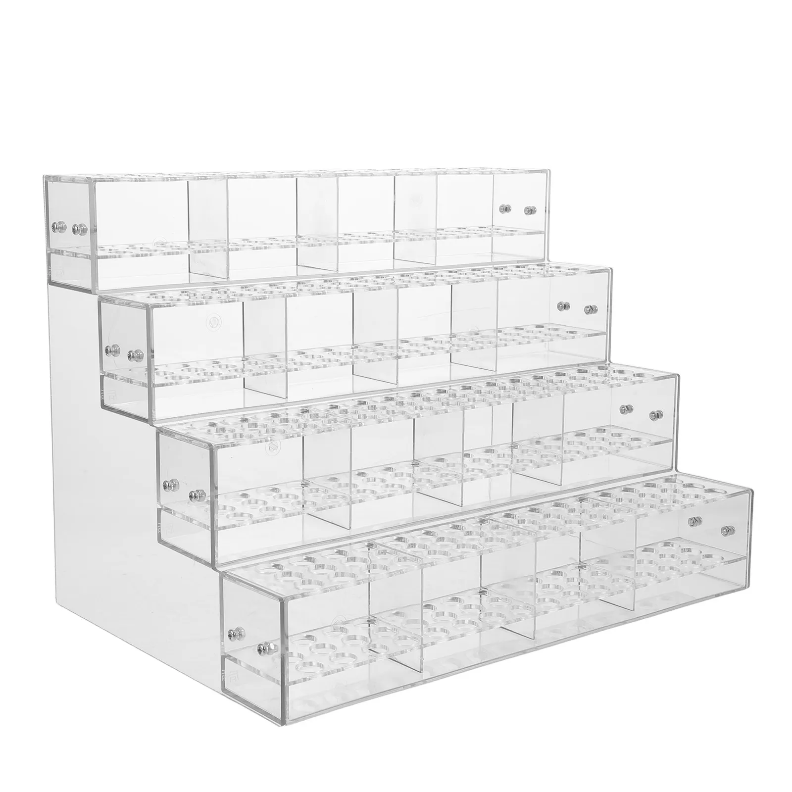 transparent-4-tier-pen-display-rack-clear-desk-organizer-for-pens-markers-pencils-makeup-brushes-craft-office-study-workspace