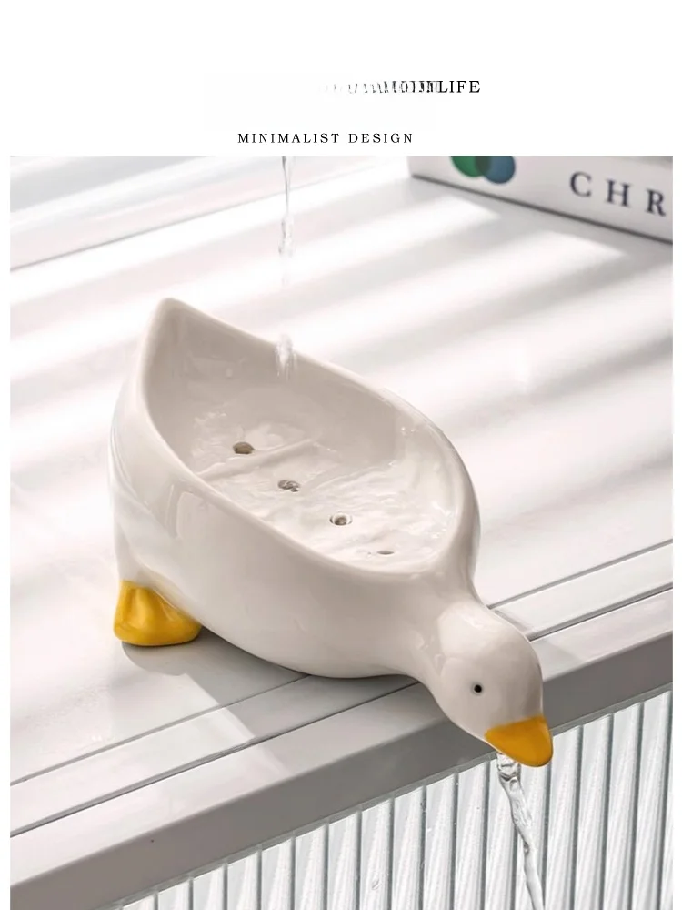 

Мыльница Tlife Cerc с дренажем, без сверления, милая, в скандинавском стиле, с мультяшными элементами, ручной работы, для дома и ванной комнаты