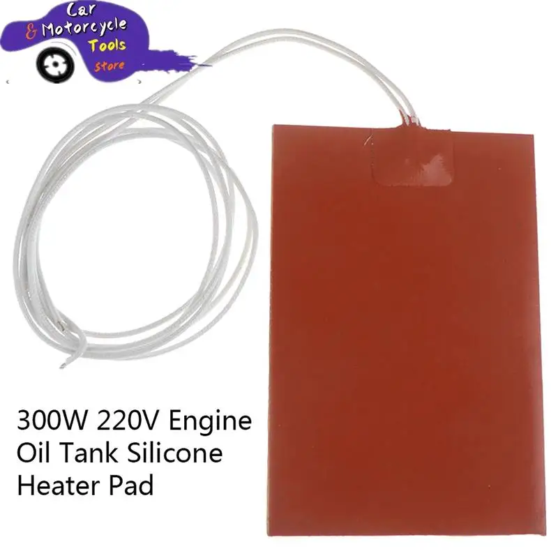 300W 220V Engine Oil Tank Silicone Heater Pad Universal Fuel Tank Water Tank Rubber Heating Mat Warming Accessories 10 X 15cm