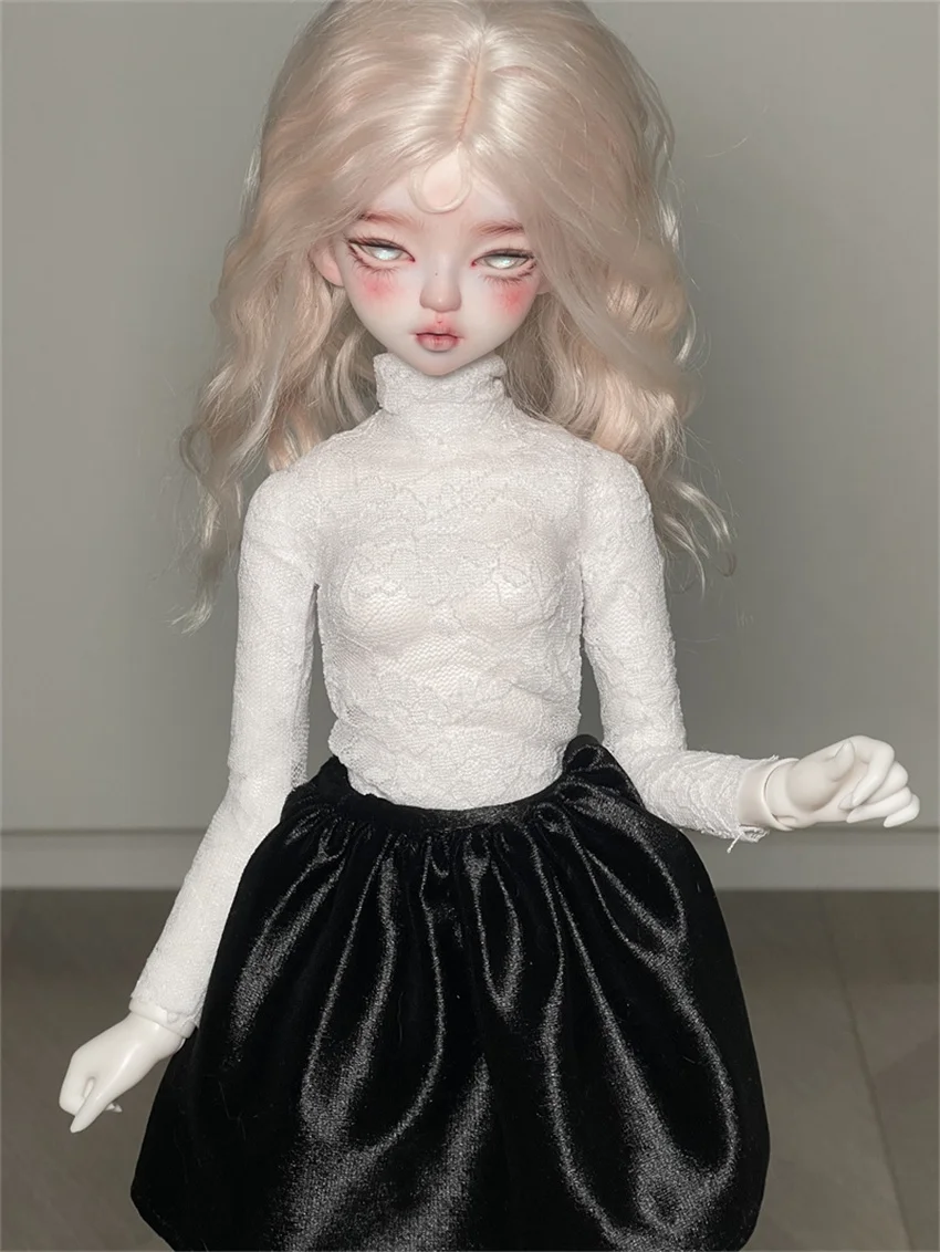 Bjd/Sd Pop Kleding Fit 1/4 Meisje Top, Kanten Lange Mouw T-Shirt (Geen Pop)