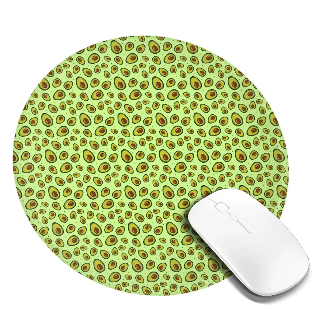 Lime Green Avocado Mouse Pad Fruit Print Graphic Rubber Mousepad For Office Home Computer Comfortable Funny Quality Mouse Mats