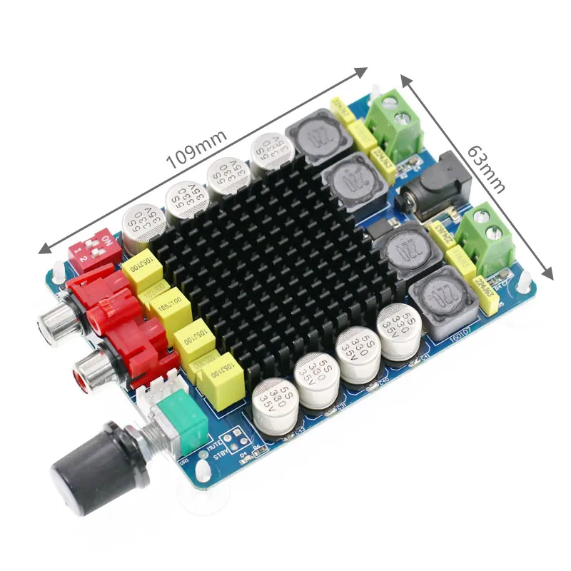 1/2/3/5/10Pcs TDA7498 High-Power Digital Power Amplifier Board 2X100W Computer Power Amplifier Dual-Channel Stereo SW-HF05 V2.1