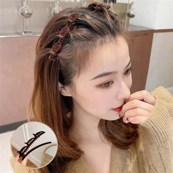 1pcs Flocked Bangs Hair Clip Black Headwear Women Cute Barrettes Hairgrip Alice Braided Fashion Hairpins Hair Accessories