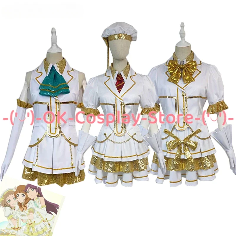 

lovelive A-RISE Kira Tsubasa Todo Erena Yuki Anju Cosplay Costume Party Dress Suit Halloween Carnival Uniforms Custom Made