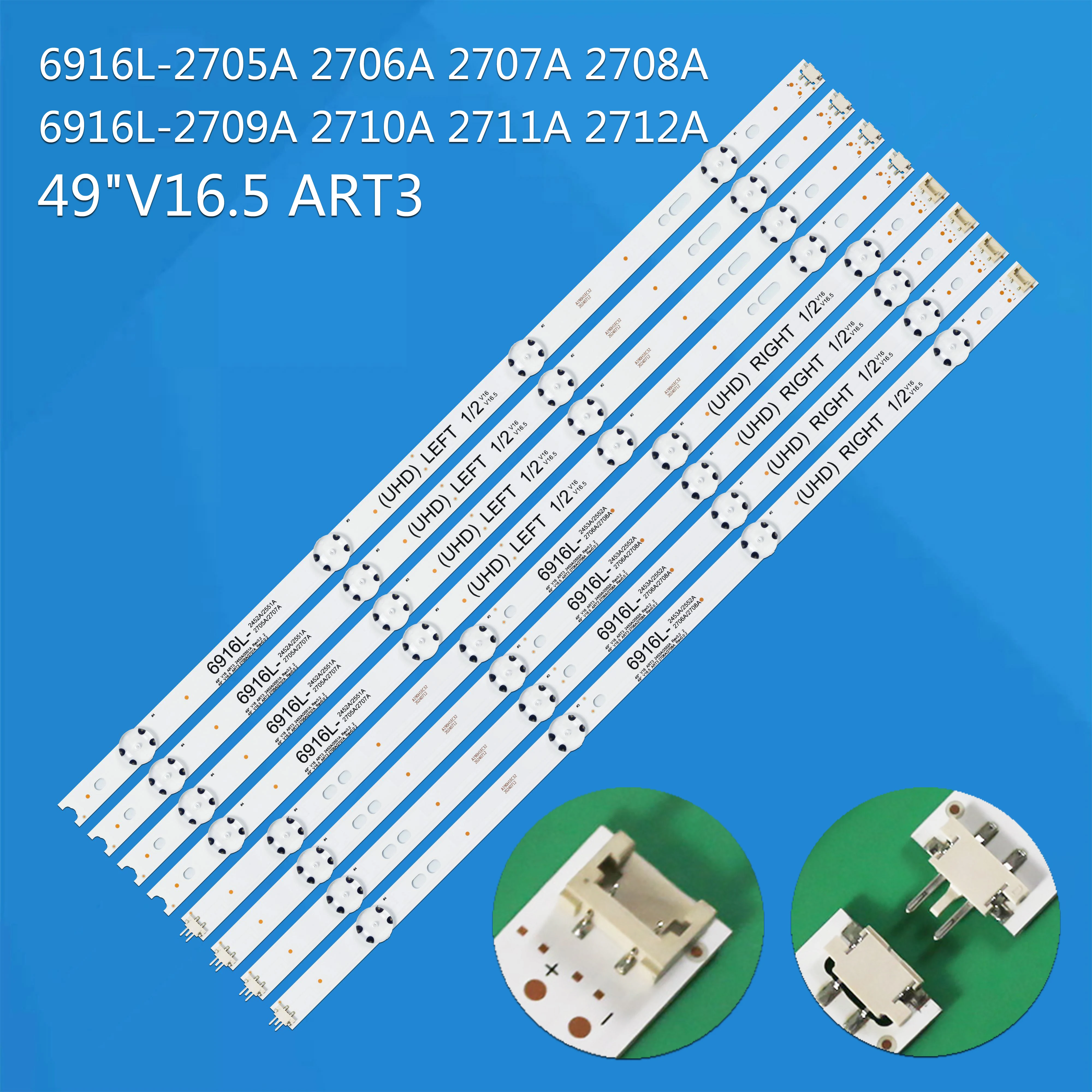 5/9/45kits LED STRIP For 49UH650V 49LH520V 49LJ510V 49UH6210 49UH610A 49LF510Y 49UH656V 49UH6500 49LJ58300W 49LH570A 49LJ5820