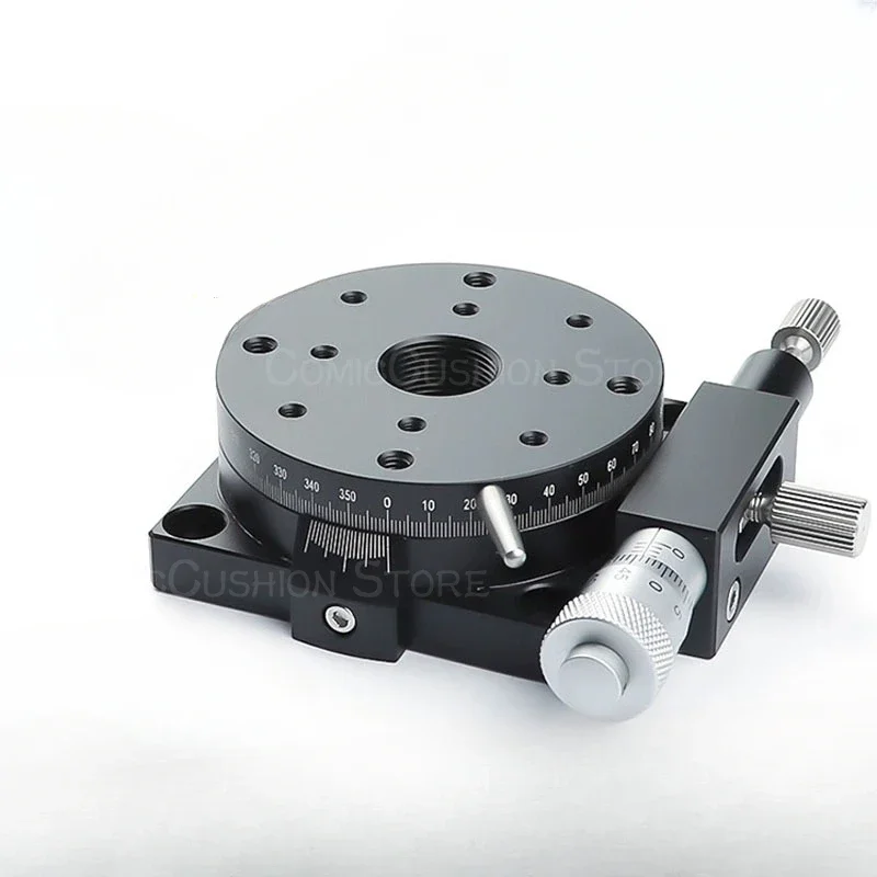 R-axis rotating platform High-precision displacement table 360 ° angle fine-tuning indexing disc Manual optical slide table