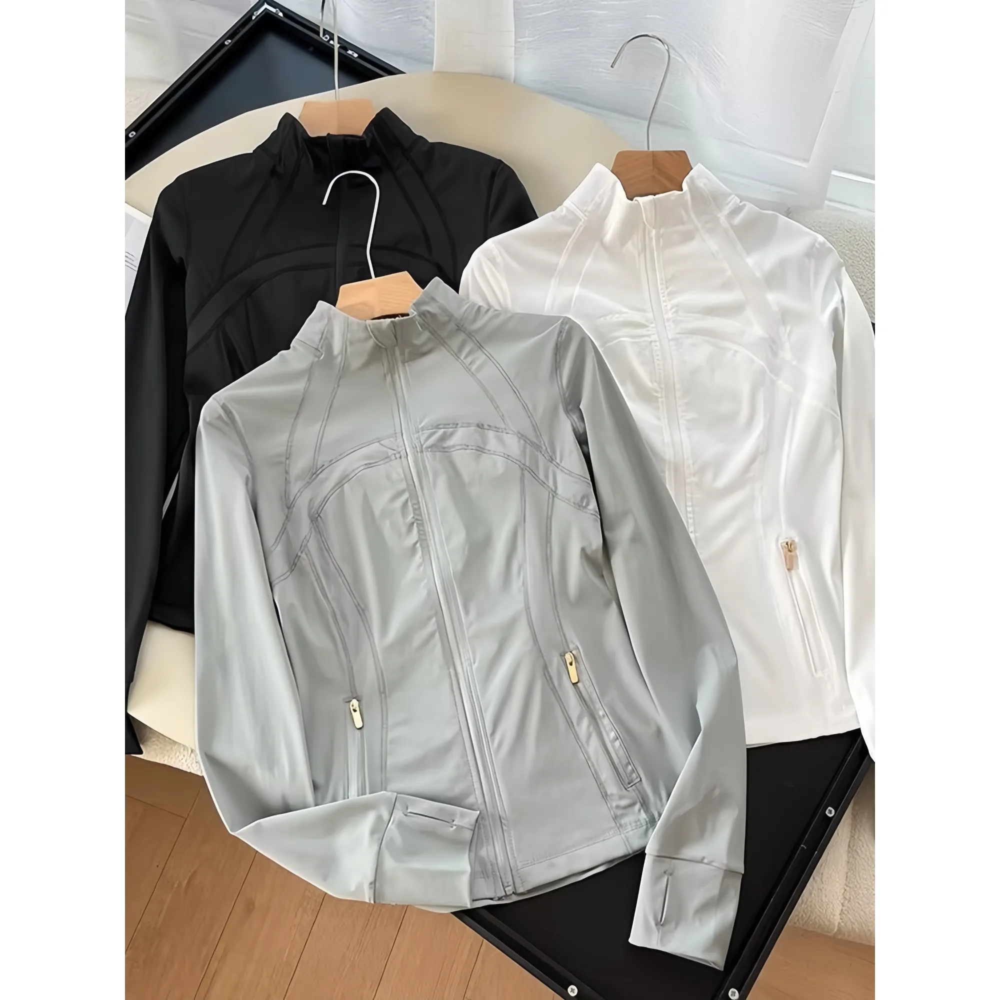 

Куртка для йоги, новинка 2025, модная женская тонкая и тонкая спортивная куртка для защиты от солнца, быстросохнущая дышащая спортивная куртка для фитнеса и пилатеса