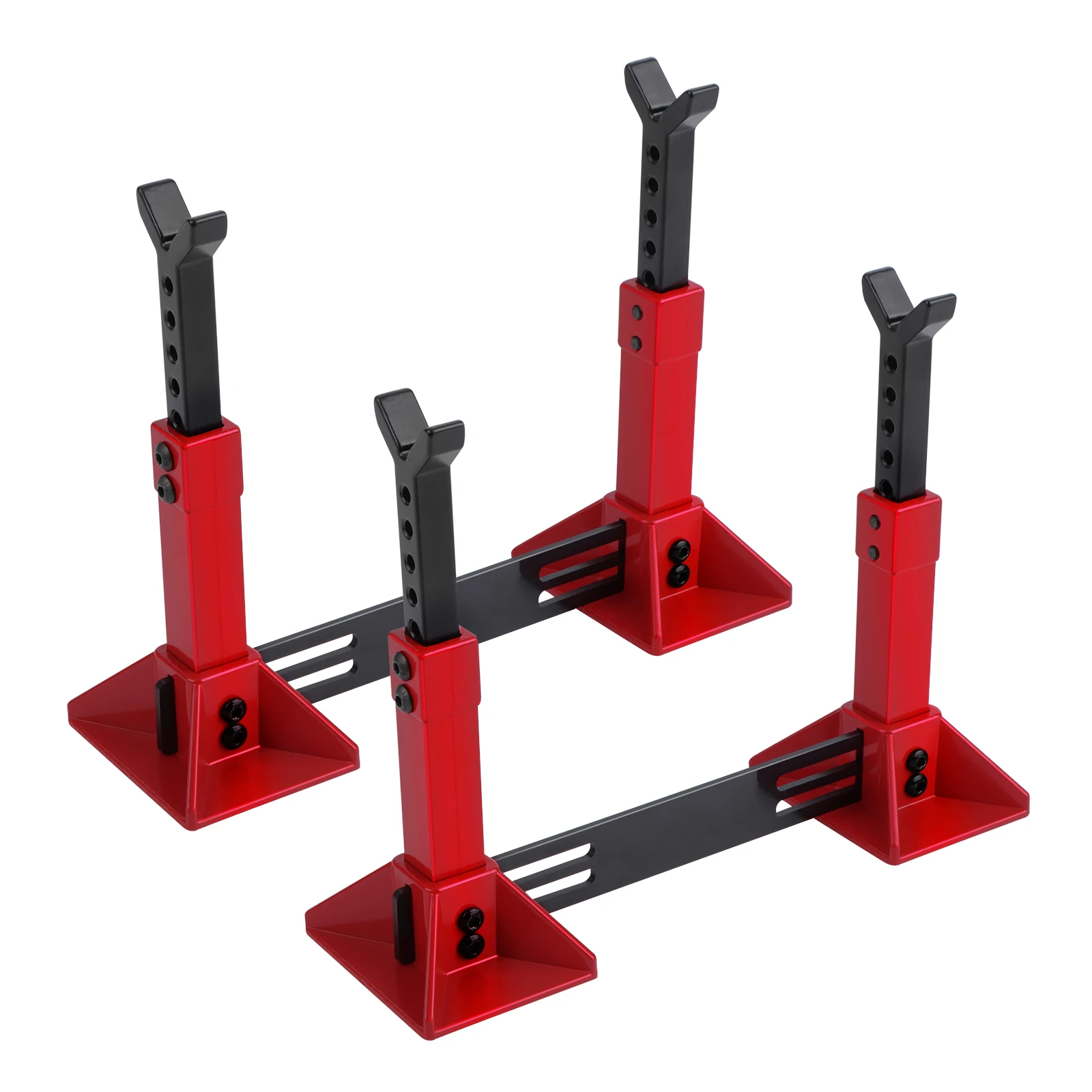 

RC Car Jack Stand, Aluminum Metal Jack Stand for 1/10 RC Crawler TRX4 SCX10 Tamiya HPI Redcat HSP Vehicle Models Repairs Upgrade