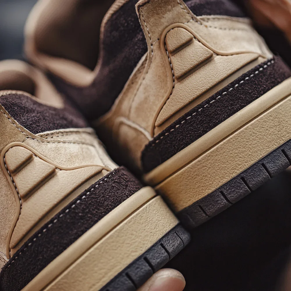 Maden Vintage الرجال تنفس كتلة اللون أحذية التزلج مكتنزة وحيد أحذية رياضية كاجوال الدانتيل متابعة الأحذية العصرية لفصل الربيع والخريف