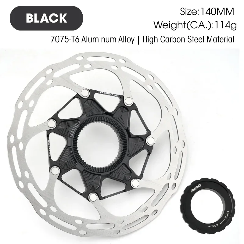1/2PC RIRO バイクブレーキローター センターロックディスク 140/160mm