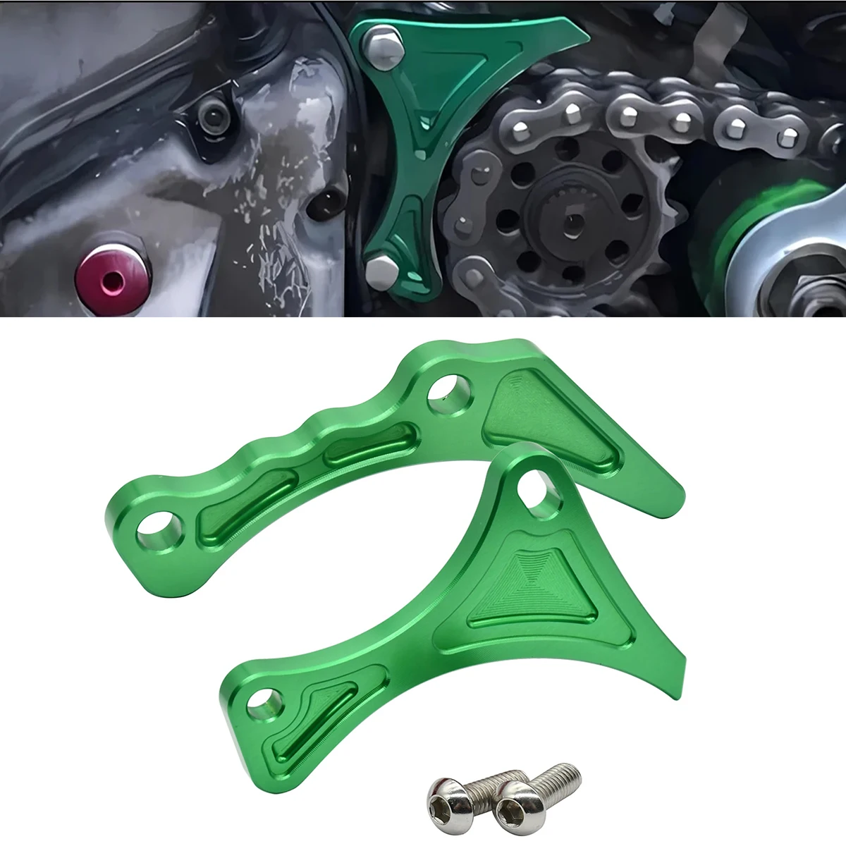 

Motorcycle CNC Guard Cover Chain Sprocket Cover Case Saver Engine Protector For Kawasaki KX250F KX450F KX 250F 450F 2004-2016