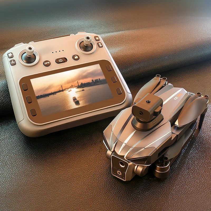 4.5-inch Large Screen K18 MAX GPS Airdrop Drone 360° Laser Obstacle Avoidance Optical Flow Positioning Wind resistant Quadcopter