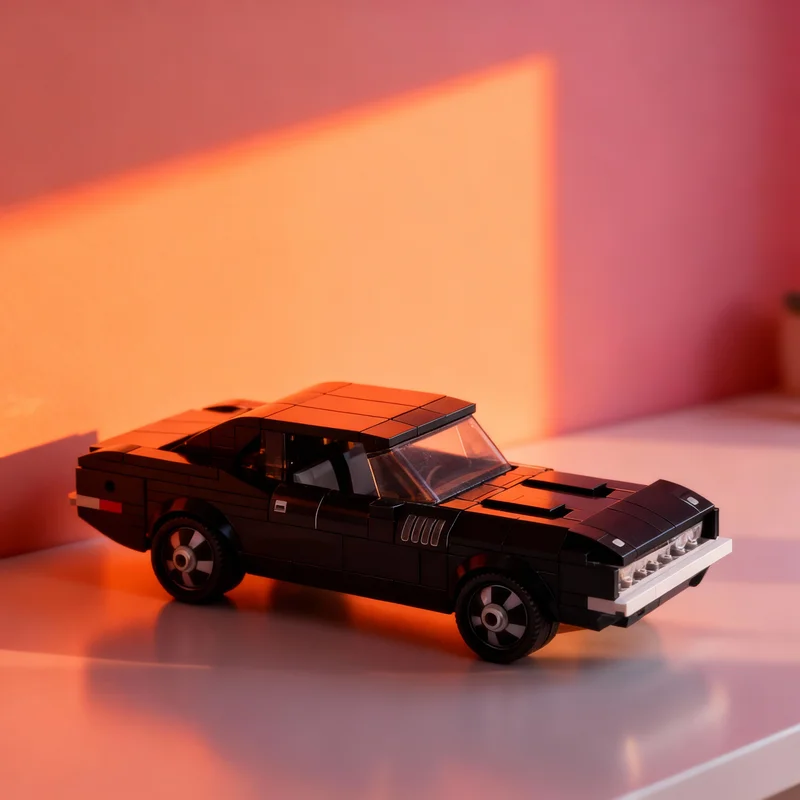 

343PCS MOC City Champions Super Car Plymouth Cuda John Wick Model Technology DIY Creative Assembly Puzzle Display Birthday Gift