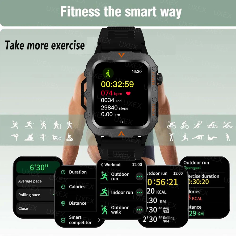 2025 Новые яркие часы для отдыха для мальчиков и девочек, 1,73 дюйма, Bluetooth-вызов, фитнес-циферблат, напоминание о настройке, спортивные режимы, часы