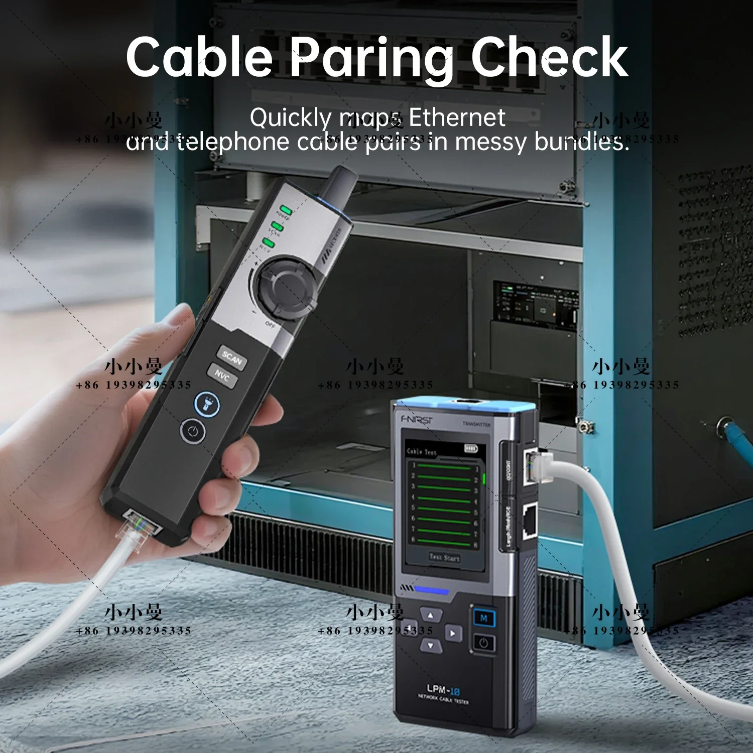 FNIRSI LPM-10A Smart Cable Locator RJ45 RJ11 Line Tracker Length Test Flash Port Anti-Interference Tool for Repair & Maintenance