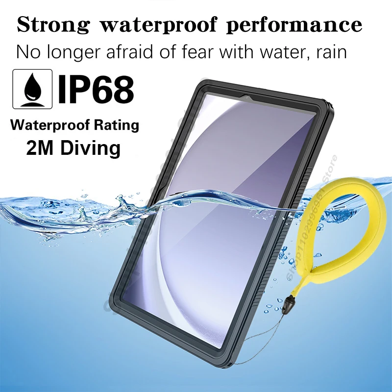 IP68 Waterproof Case For Samsung Galaxy Tab A9 Plus 11 inch 2M Depth Diving Swim Outdoor Sports Magnetic Charge Cover Shockproof