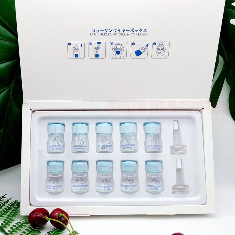 

Korea Facial Hydrolyzed Silk Protein Collagen Thread Ball Serum Moisturiz Hydration Lifting Firm Fine lines Essence SkinCare