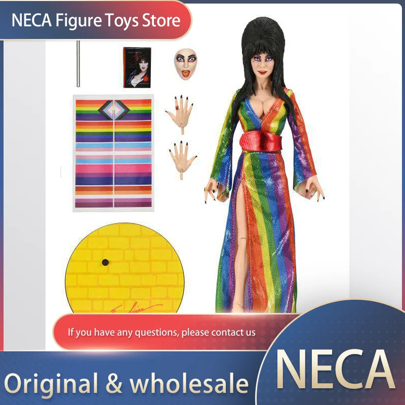 

Neca 57200 Elvira Mistress Of The Dark Over The Rainbow Edition 8inch Anime Action Figure Model Toy Kid Birthday Gifts