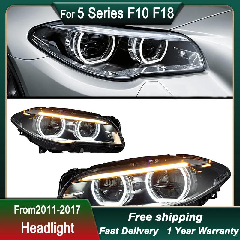 

Car Headlights for BMW 5 Series F10 F18 2011-2017 520i 525i 530i FULL LED Styling Head Lamp Bi Xenon Beam Headlamp Accembly