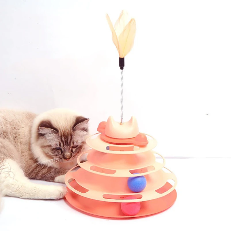 Cat toys self-entertainment and entertainment sticks pet cat turntable balls cat-entertaining tools kitten supplies