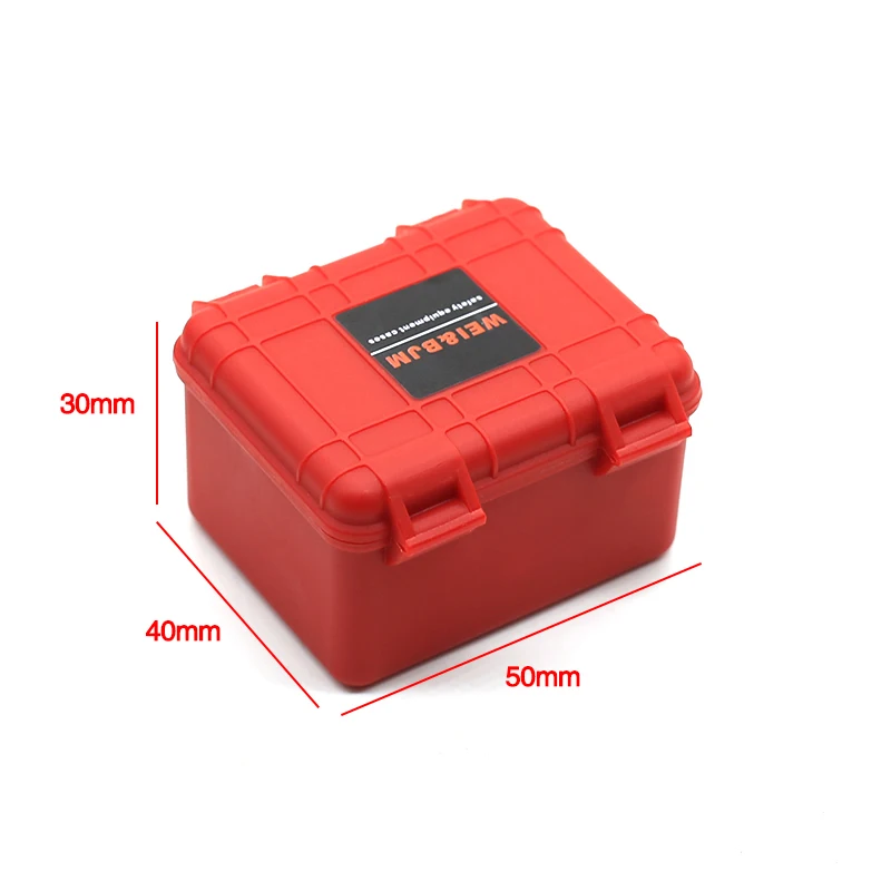 3 pezzi di plastica Rc Car Storage Box strumento di decorazione per Trx4 Axial Scx10 90046 D90 1/10 Rc Crawler accessori rosso