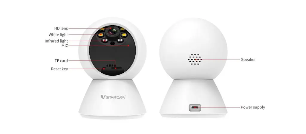 Vstarcam-Wireless PTZ IP Dome Camera, Full Color, AI Humanoid Detection, Home Security, CCTV Intercom, Baby Monitor, 2MP, 1080P, C991