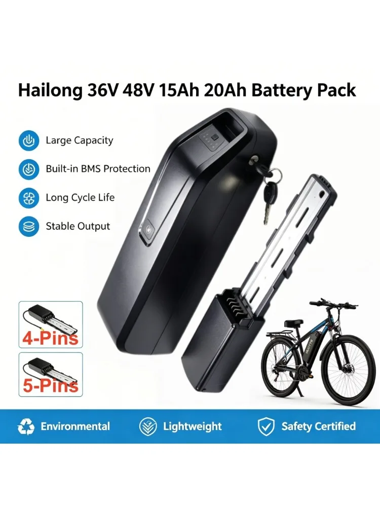 Hailong DUOTTS S26 C29 E-Bike-Akku 36V 48V 10Ah 15Ah 20Ah für Amyet EB26 Ridstar Q20 OUXI V8 H9 RCB RK29M Elektrofahrrad