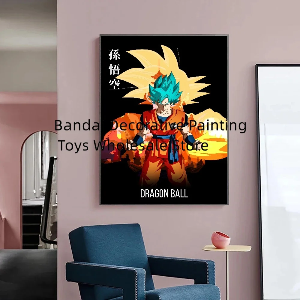 Classic Anime Canvas Painting Dragon Ball Super Saiyan Goku Vegeta Gohan Trunks Poster Prints Pictures Wall Art Home Decor Gift