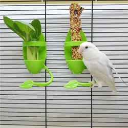 1pcs Bird Cuttlebone Holder Bird Cage Feeding Holder Vegetable Fruits Cuttlebone Holder for Parrot Budgies Parakeet Cockatiel