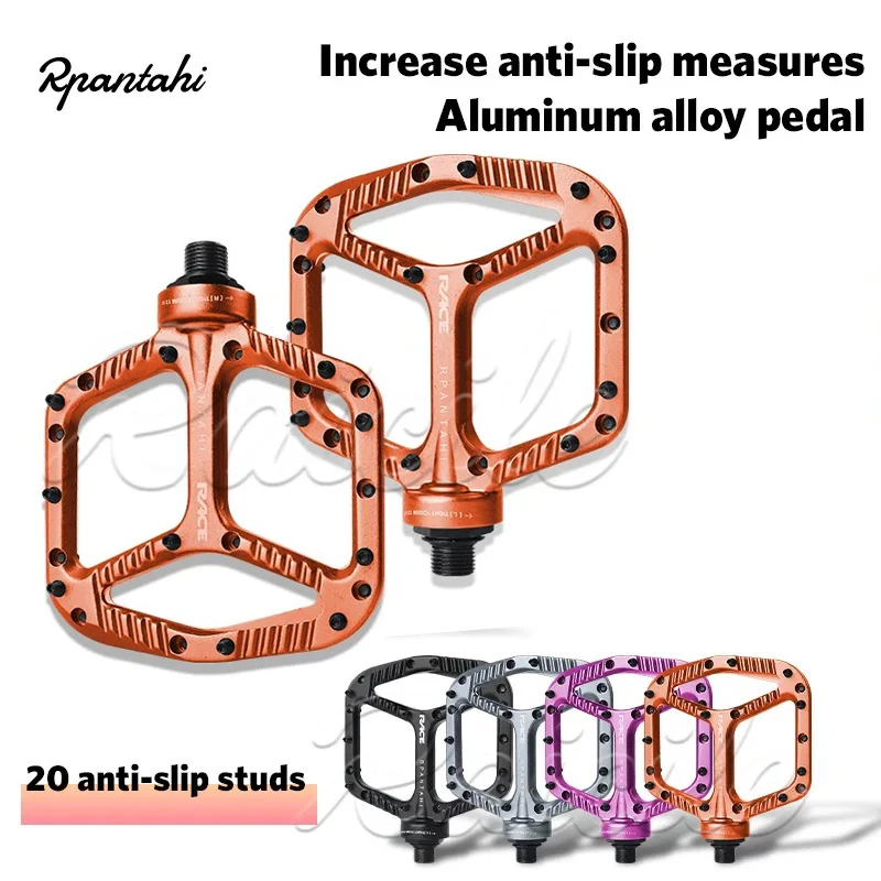 

Rpantahi Ultra Light Mountain Bike Pedal Aluminum Alloy Widening Speed Drop XC Off-Road Anti-Slip Pedal for Cycling