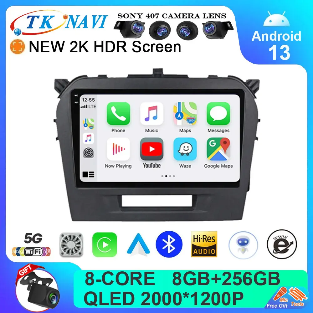 

Android 13 Car Radio For Suzuki Vitara 4 2014 - 2020 Stereo Multimedia Navigation GPS Video Player Wireless Carplay Auto DSP RDS