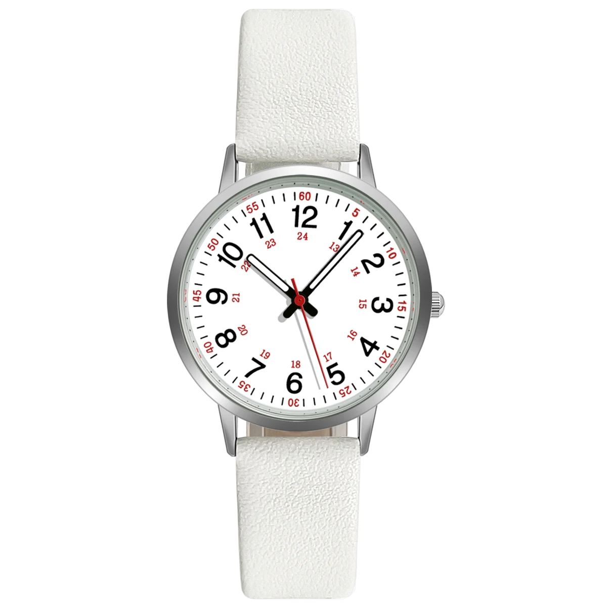 Casual Fashion Business Women Multicolor Leather Strap Student Quartz Watch