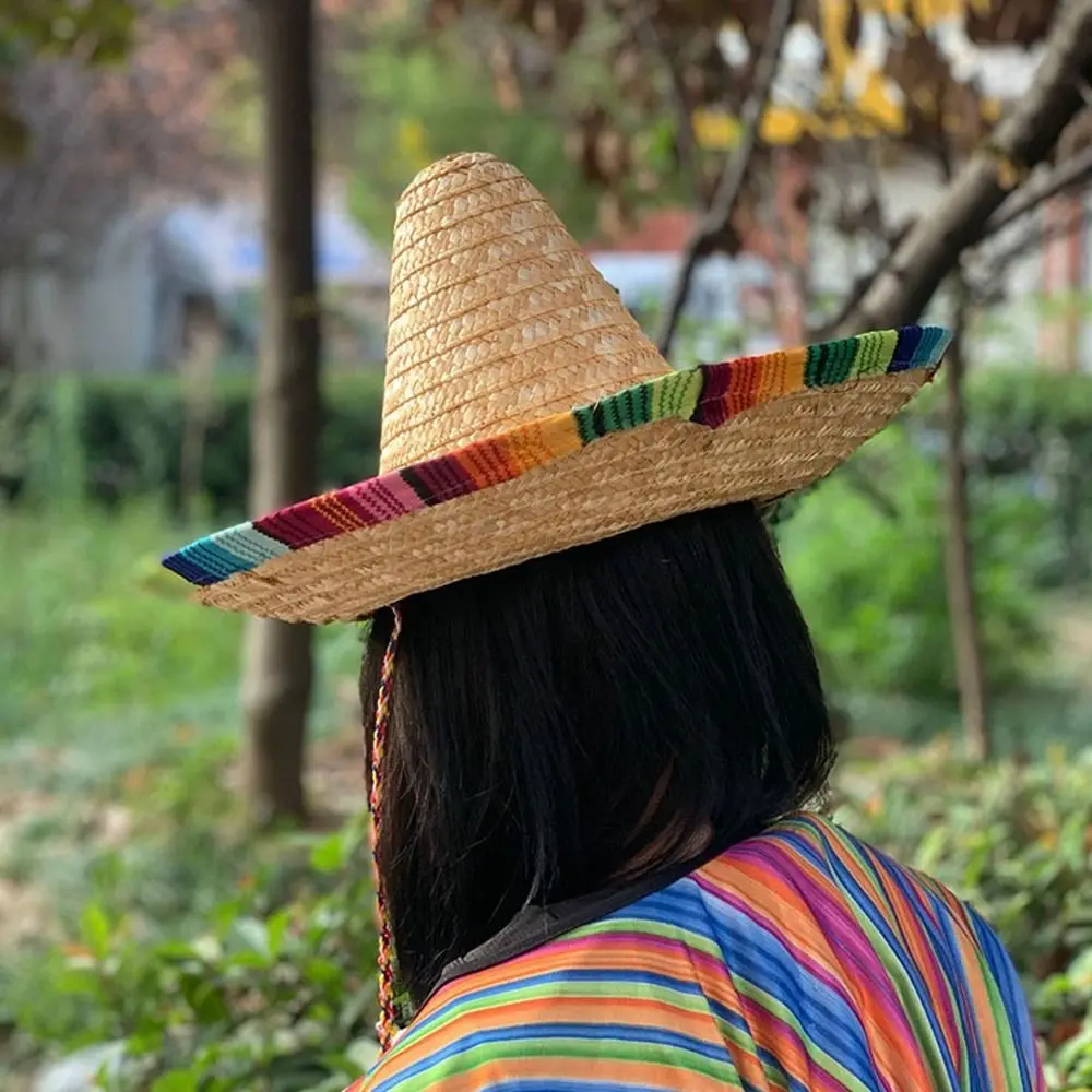 Sunscreen Mexican Beach Hat New 14cm/22cm/35cm/43cm Unisex Sun Protection Hat Carnival Sharp Hat Men Women Outdoor