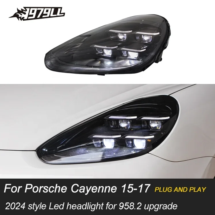 [1979ll] Autoscheinwerfer 2015 2017 2016 958 Scheinwerfer Upgrade auf 2024 PDLS-Stil LED-Scheinwerfer für Porsche Cayenne 92a 958.2
