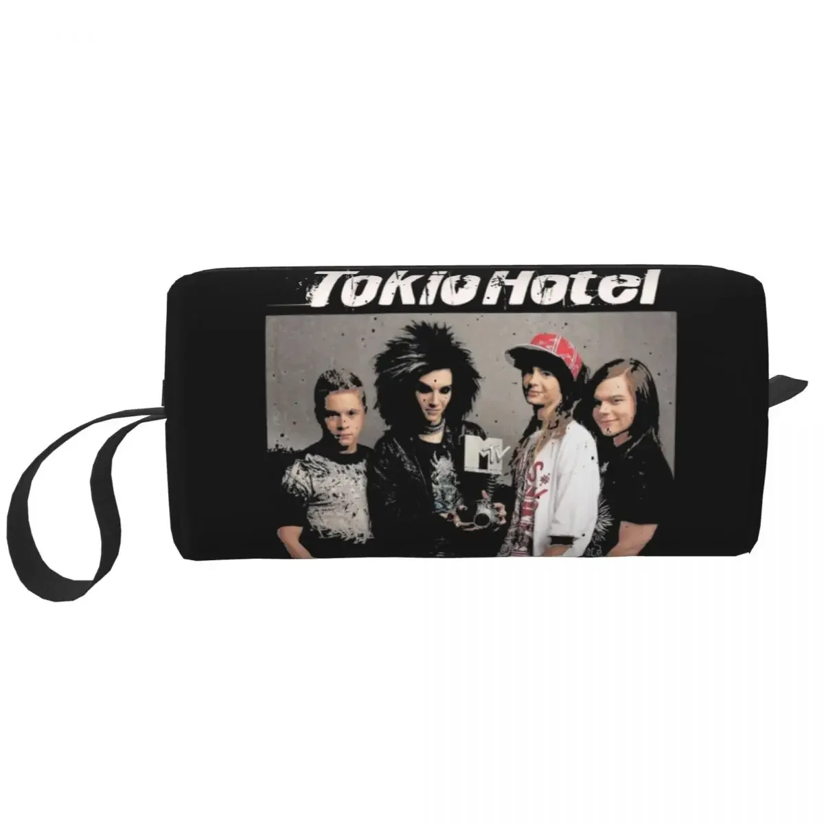 Tokio Hotel Group Music Makeup Bags Bill Kaulitz Men Cosmetic Bag Fashion Travel Makeup Organizer Case