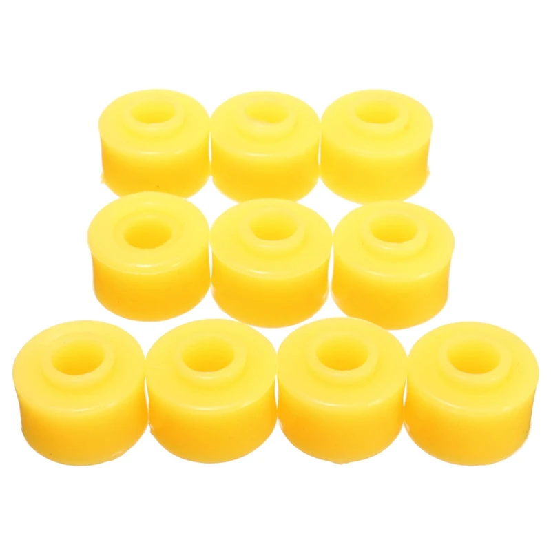 10Pcs/Set 10mm  Automobile Shock Absorber Bush Yellow Universal Rubber Buffer Shock Absorber Bushings Part For Auto Car Shocker