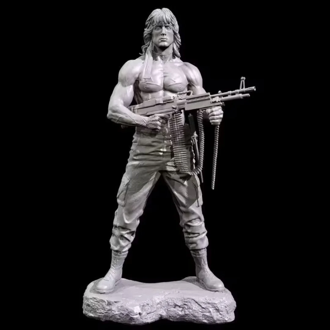 First Blood Rambo Soldier 1/35 Scale Resin Figure Model Kit Assemble Miniatures Unassembled Unpainted Collecting Hobby Toys Gift