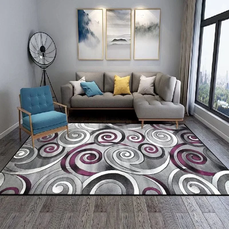 

Nordic Easy Cleaning Bedroom Carpet Geometric Washable Rug Non-slip Decoration Home Soft Rugs Entrance Door Mat Plush Lounge