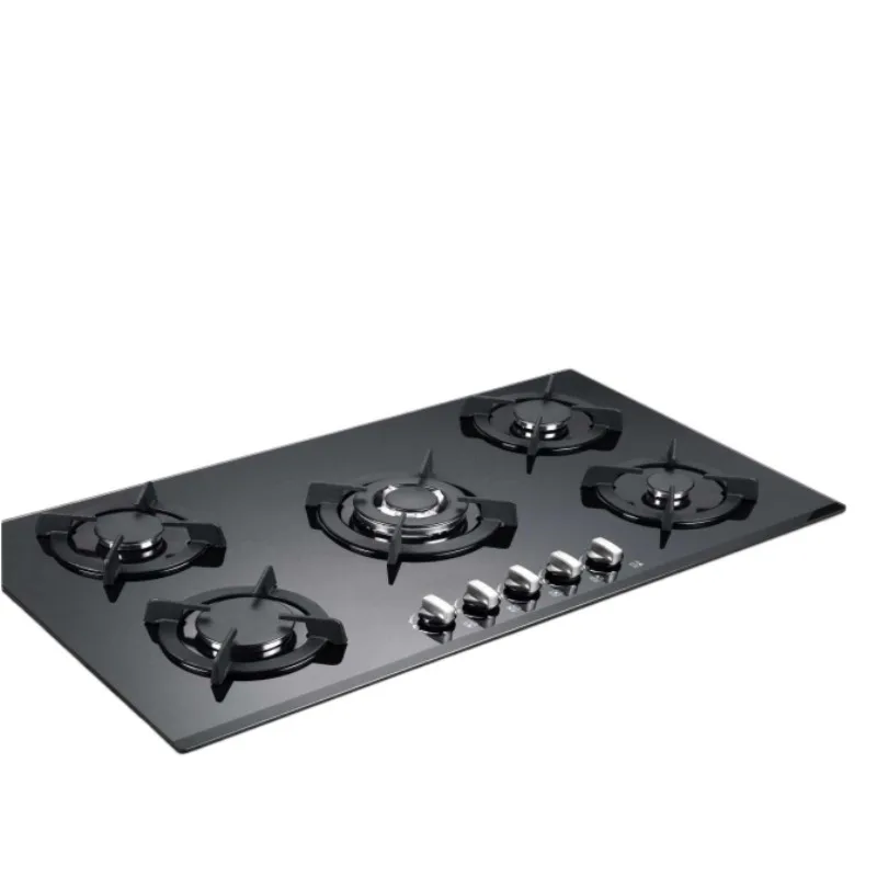 5 Burner Gas Stove Hob Five Burner Glass Top Gas Stove Gas Cooktop with Glass Top