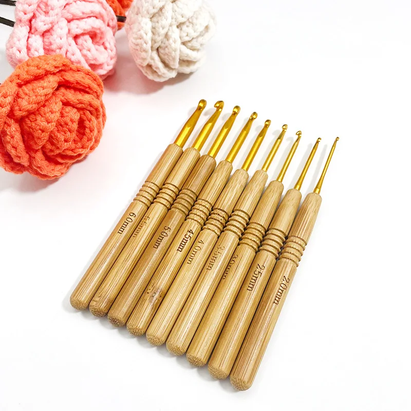 Bamboo Knitting Needles Set Knitting Pro Crochet Hooks Set Wooden Knitting Crochet Needles For Knitting Crochet Tools