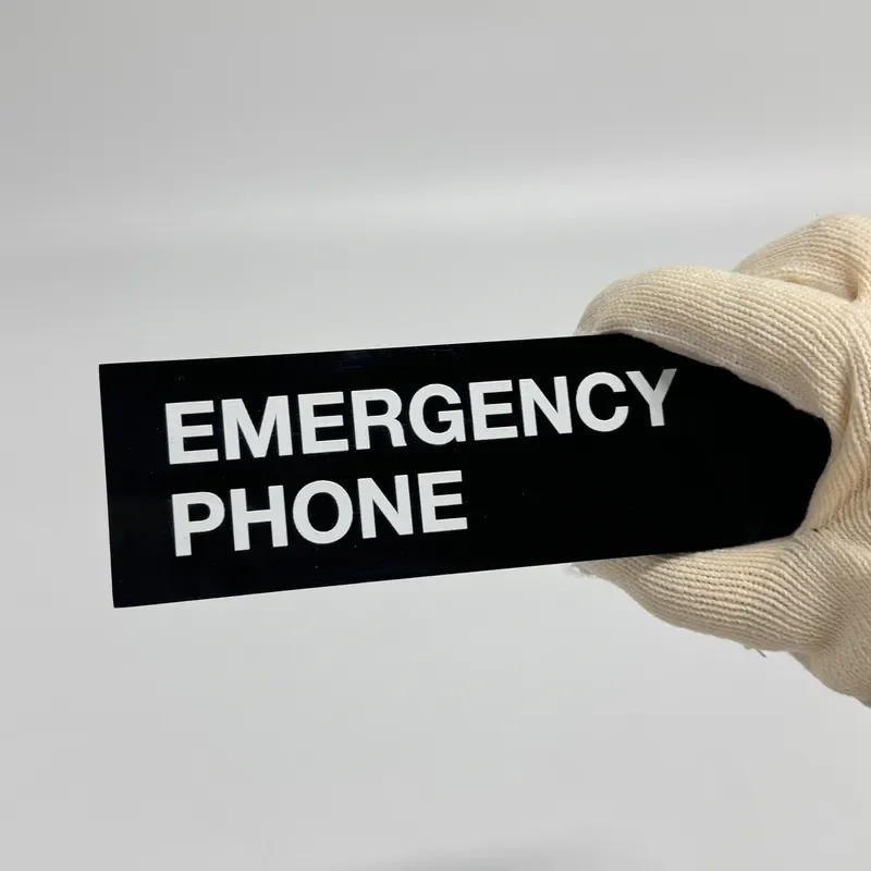 Custom Black & White Acrylic Sign - Pool Emergency Stop Plaque, House Number Sign, Durable Waterproof Safety Decor