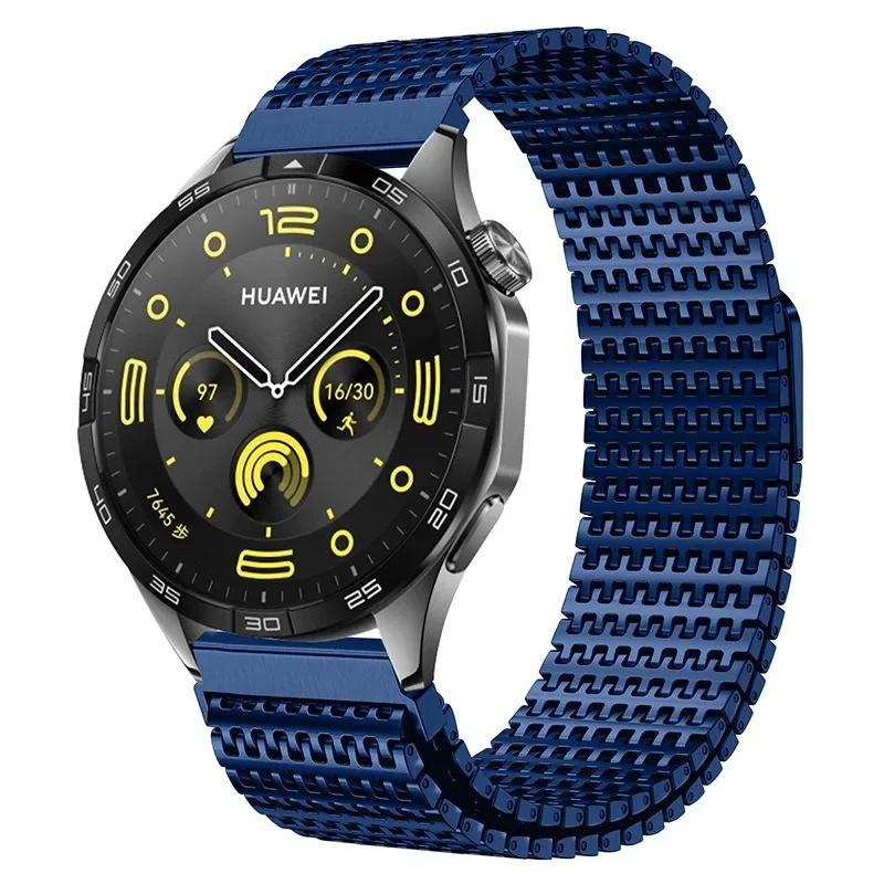 磁気金属ストラップ Huawei 社腕時計 5/4/3/GT5-4 46 ミリメートル Amazfit GTR 4 リストバンドブレスレットサムスンギャラクシーウォッチ 7/6/5/4 40/44 ミリメートル