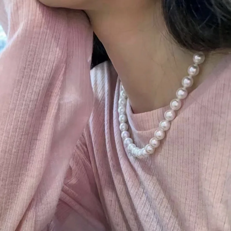 

11-12mm natural freshwater pearl necklace, versatile long style women